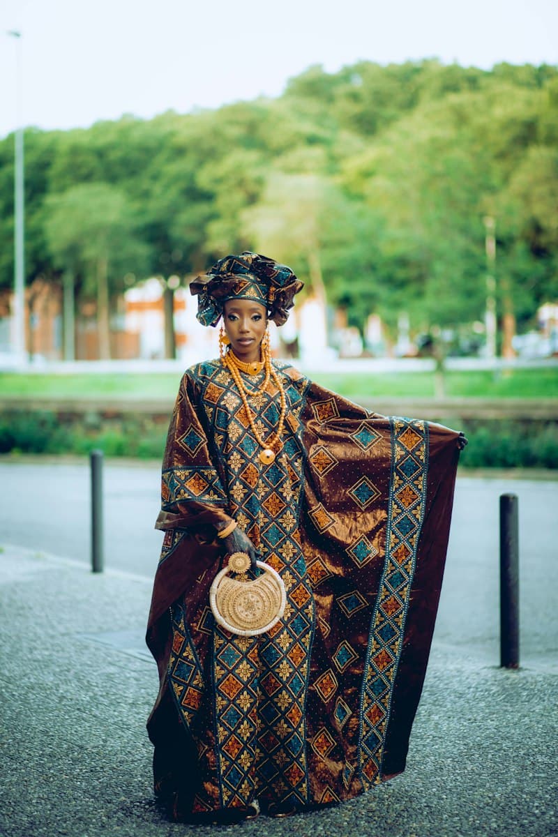 Ankara Regal Silk-Touch Boubou Dress